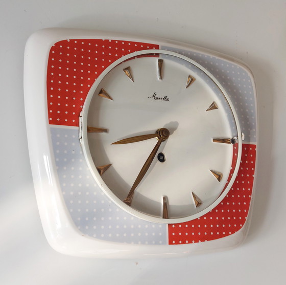 Image 1 of Vintage Mauthe Germany Wandklok | Mechanisch/Opwinden