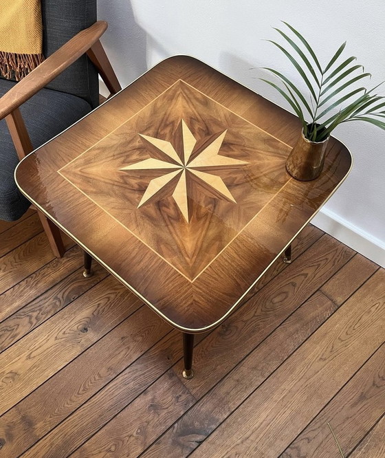 Image 1 of Vintage gevlinderd patroon salontafel