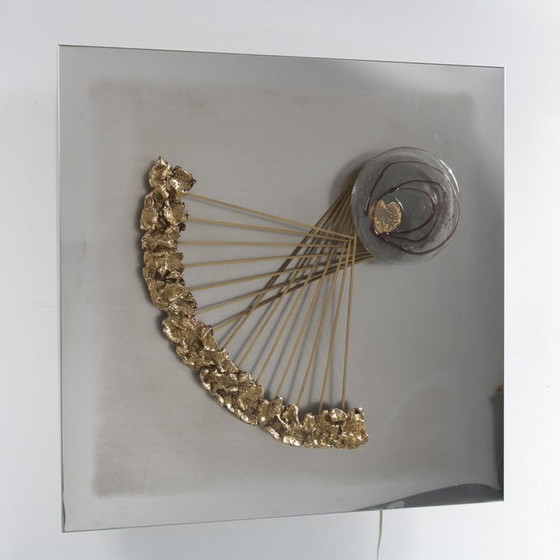 Image 1 of Angelo Brotto sculpturale wandlamp voor Esperia, Italië, 1970