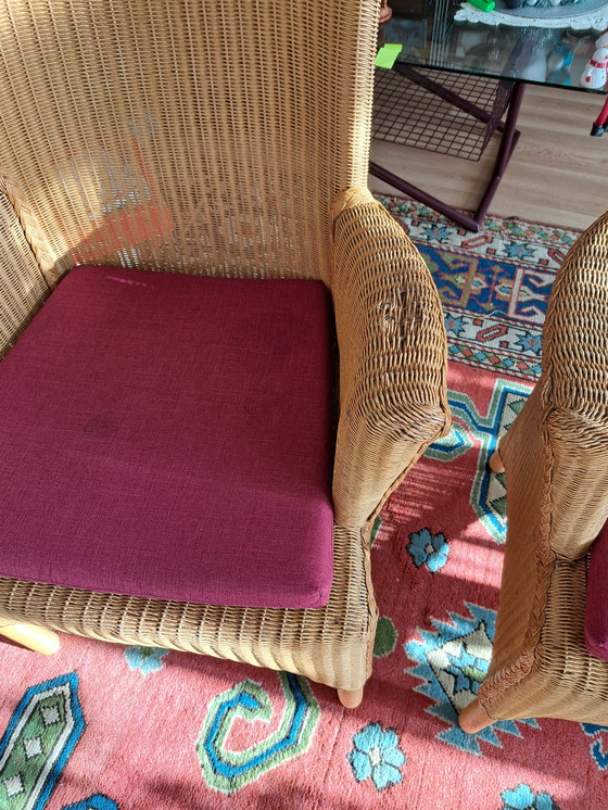 Image 1 of 2x Lloyd Loom fauteuils