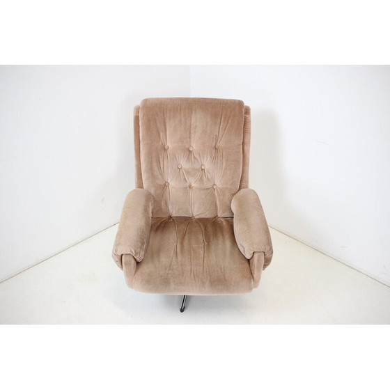 Image 1 of Mid century draaibare leren fauteuil, Finland 1970