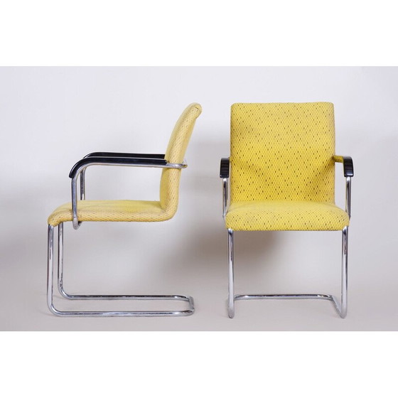 Image 1 of Paar vintage gele Bauhaus fauteuils, jaren 1930