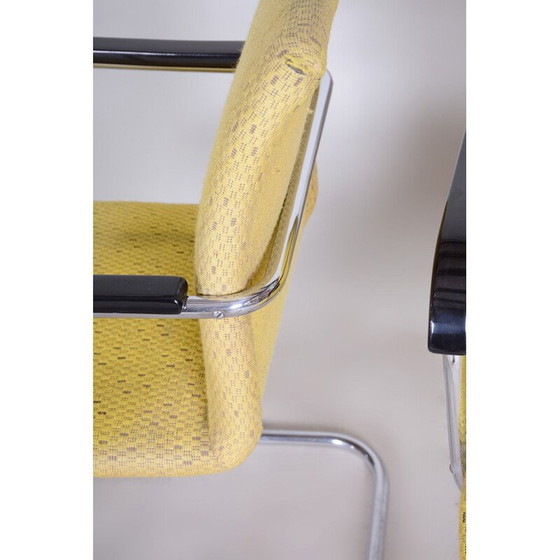 Image 1 of Paar vintage gele Bauhaus fauteuils, jaren 1930