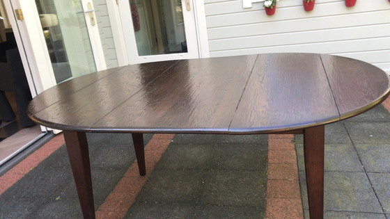 Image 1 of Eikenhouten eettafel, 4 afmetingen