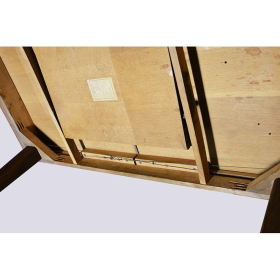 Image 1 of Vintage eikenhouten eettafel door Jindrich Halabala voor Up Zavody, Tsjechië 1940