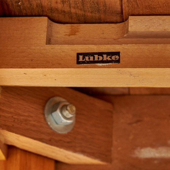 Image 1 of Vintage walnoothouten eettafel voor Lübke, Duitsland 1960