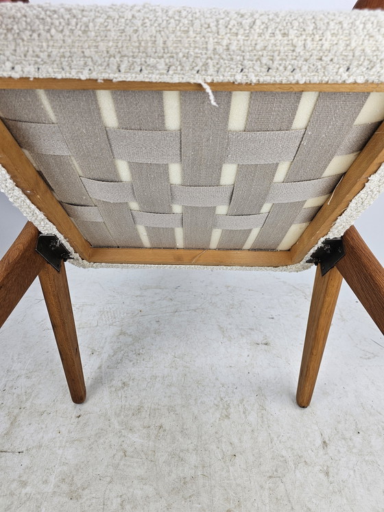 Image 1 of Arne Hovmand Armstoel Easy Chair Boucle Bekleding 