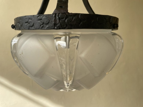 Image 1 of Hanglamp Hallamp Art Deco Frans