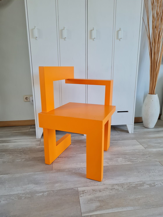 Image 1 of 2x de Steltman stoel oranje