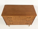 Zweeds vintage teak fineren ladekast Ikast
