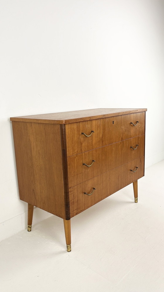 Image 1 of Zweeds vintage teak fineren ladekast Ikast