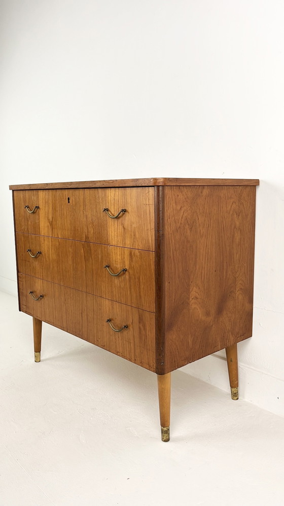 Image 1 of Zweeds vintage teak fineren ladekast Ikast