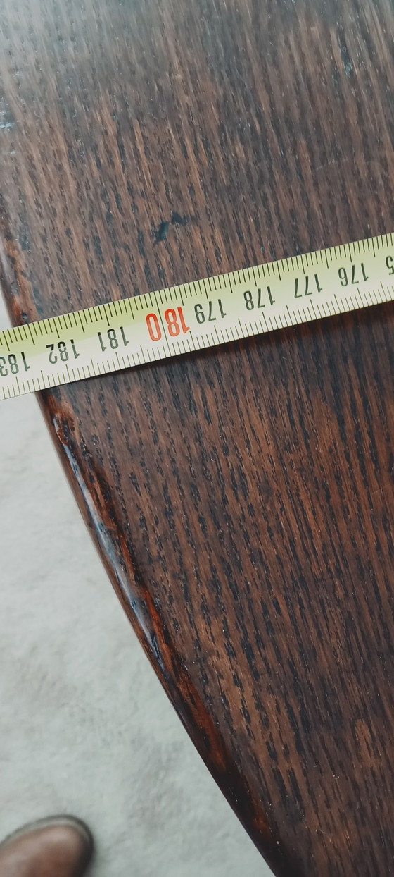 Image 1 of Authentiek Antiek Farmerhouse Ovaal Gateleg Tafel Met 4 Windsor Armstoelen