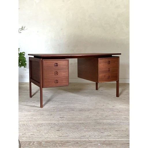 Vintage teak bureau van G.V Gasvig