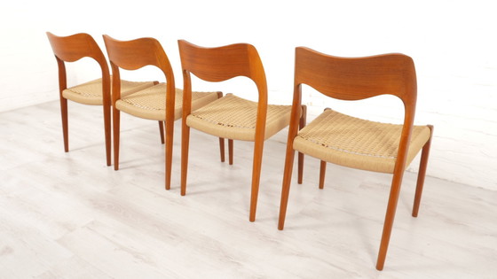 Image 1 of Set Van 8 Vintage Eetkamerstoelen | Niels Otto Møller | Model 71