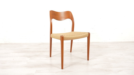 Image 1 of Set Van 8 Vintage Eetkamerstoelen | Niels Otto Møller | Model 71