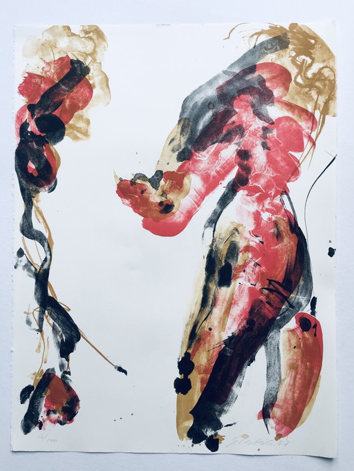 Ger Lataster - abstracte litho