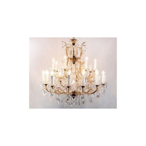 Vintage messing kroonluchter, Frankrijk 1920