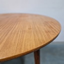 Vintage Uitklapbare Ronde Eettafel 