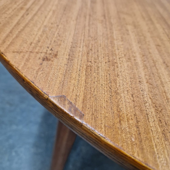 Image 1 of Vintage Uitklapbare Ronde Eettafel 