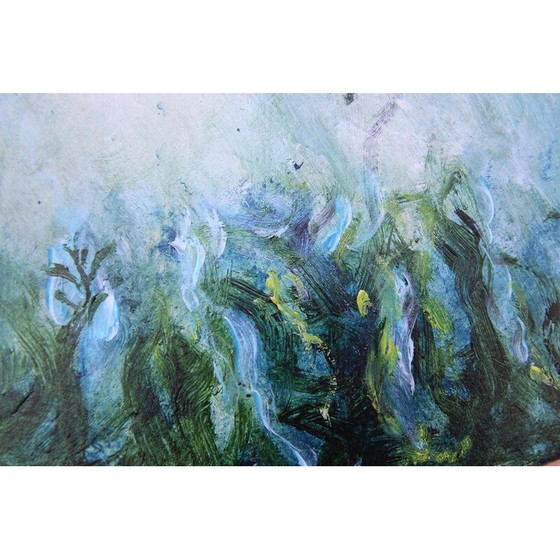 Image 1 of Oude olieverf op hout "Cercle Printanier 1" door Elodie Huré