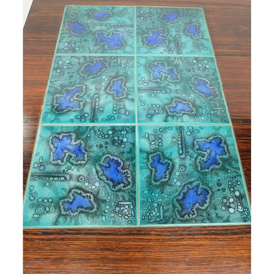 Image 1 of Scandinavische vintage salontafel van rozenhout en keramische tegels, 1960