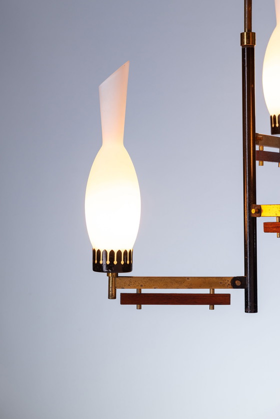 Image 1 of Grote Mid Century Kroonluchter