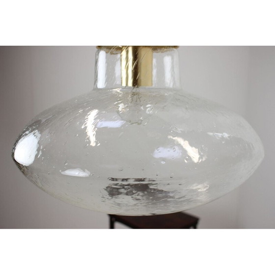 Image 1 of Vintage glazen en metalen hanglamp van Kamenicky Senov, Tsjecho-Slowakije 1970