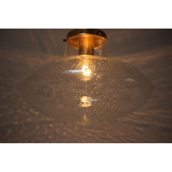 Image 1 of Vintage glazen en metalen hanglamp van Kamenicky Senov, Tsjecho-Slowakije 1970