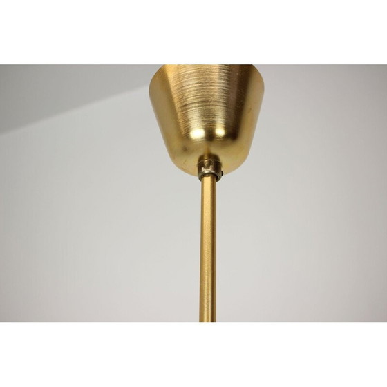 Image 1 of Vintage glazen en metalen hanglamp van Kamenicky Senov, Tsjecho-Slowakije 1970