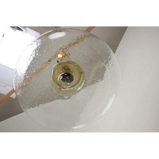 Image 1 of Vintage glazen en metalen hanglamp van Kamenicky Senov, Tsjecho-Slowakije 1970