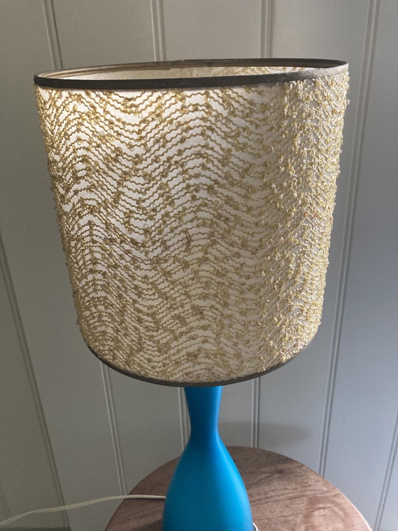 Image 1 of Deense Aqua Karstrup Glazen Tafellamp Met Kap