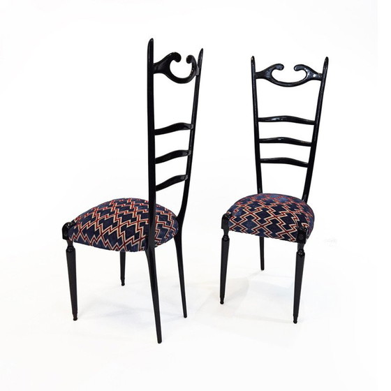 Image 1 of Paar vintage "Chiavari" stoelen van Paolo Buffa, jaren 1950