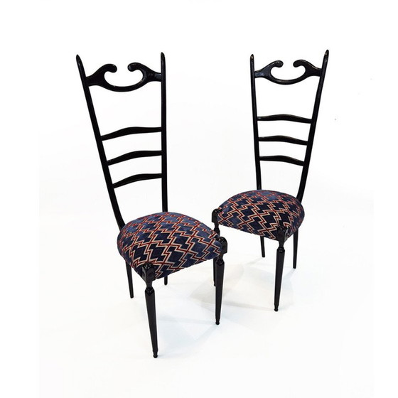 Image 1 of Paar vintage "Chiavari" stoelen van Paolo Buffa, jaren 1950