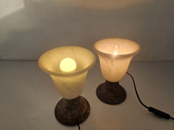 Image 1 of Vintage Albasten Tafellampen