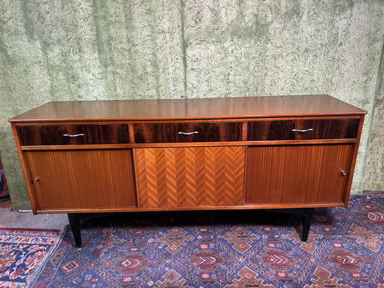 Image 1 of Mid century retro vintage teak dressoir van Jentique 1950