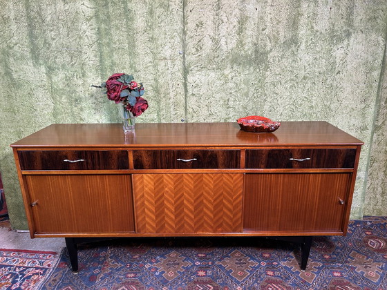 Image 1 of Mid century retro vintage teak dressoir van Jentique 1950