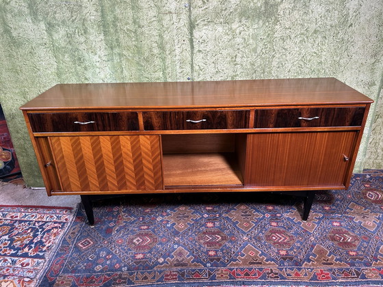 Image 1 of Mid century retro vintage teak dressoir van Jentique 1950