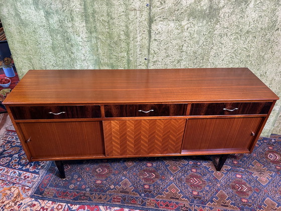 Image 1 of Mid century retro vintage teak dressoir van Jentique 1950