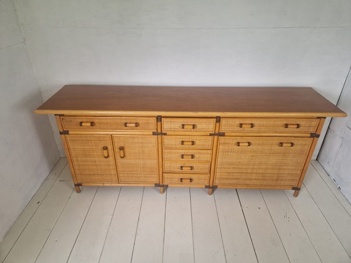 Vintage Frans rotan dressoir