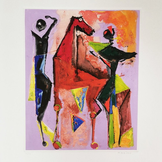 Image 1 of Vintage schilderij "Marino van Shakespeare" nummer III voor Zwr, Londen 1978