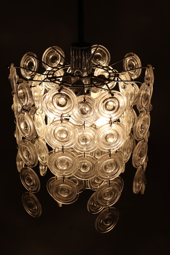 Image 1 of Mid Century plafondlamp/Murano glas Well Gaerano Sciolari, Italië, 1960