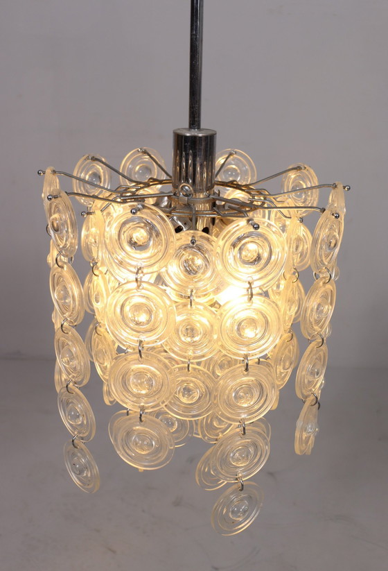 Image 1 of Mid Century plafondlamp/Murano glas Well Gaerano Sciolari, Italië, 1960