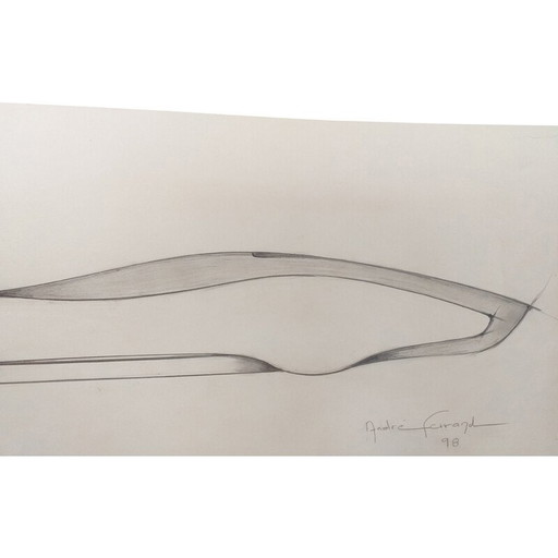 Vintage schilderij "De perfecte lijn" van André Ferrand