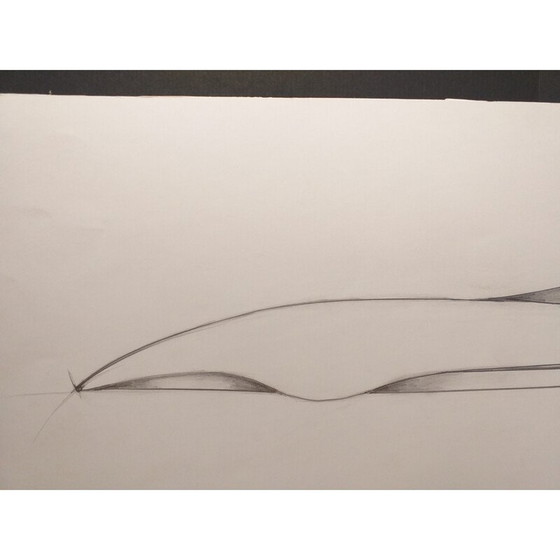 Image 1 of Vintage schilderij "De perfecte lijn" van André Ferrand