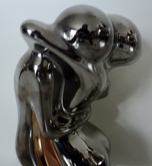 Galos - Omhelzend Liefdesfiguur - 31 Cm - Porselein, Verguld, Platina - 1998