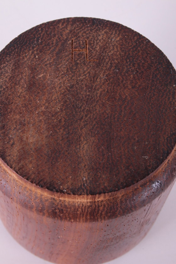 Image 1 of Vintage Teakhouten onderbord met zout- en peperstel en onderbord met lepel