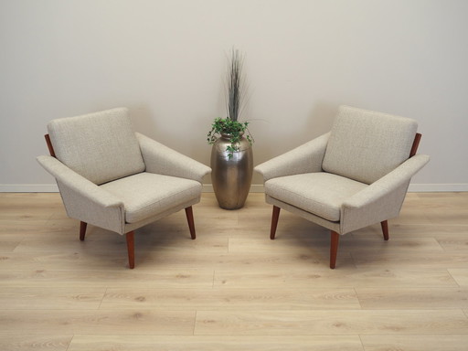 Teakhouten fauteuil, Deens ontwerp, 1970S, Productie: Denemarken