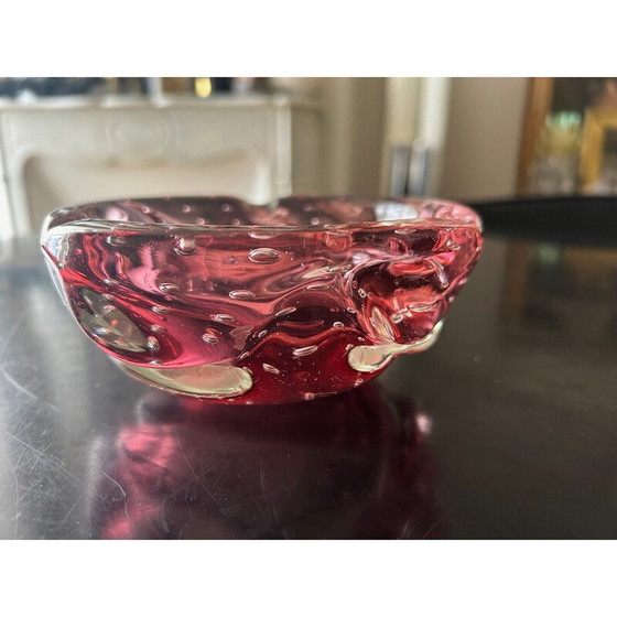 Image 1 of Vintage roze Murano glazen lege zak, Italië 1960