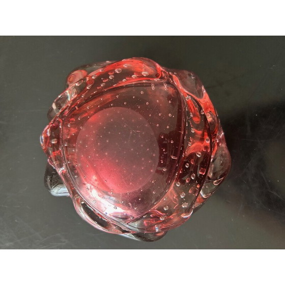 Image 1 of Vintage roze Murano glazen lege zak, Italië 1960